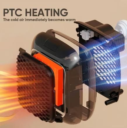 Portable Turbine Heater Wall-Mounted Electric Convector Heater ? Silent Infrared Fan Stove for Bathroom, Bedroom & Greenhouse | Energy-Saving Small Indoor Room Heater 220V (MULTI)